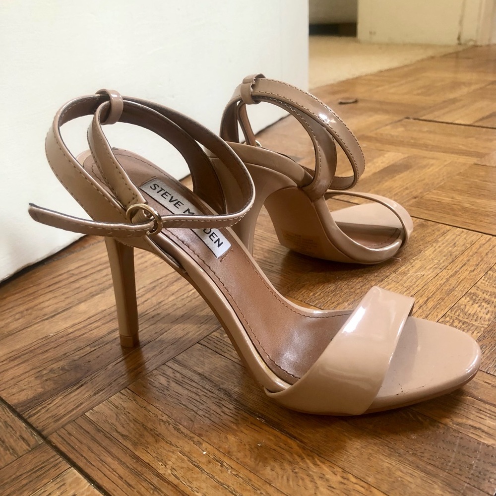 Steve Madden, size 6, nude, ankle wrap stiletto